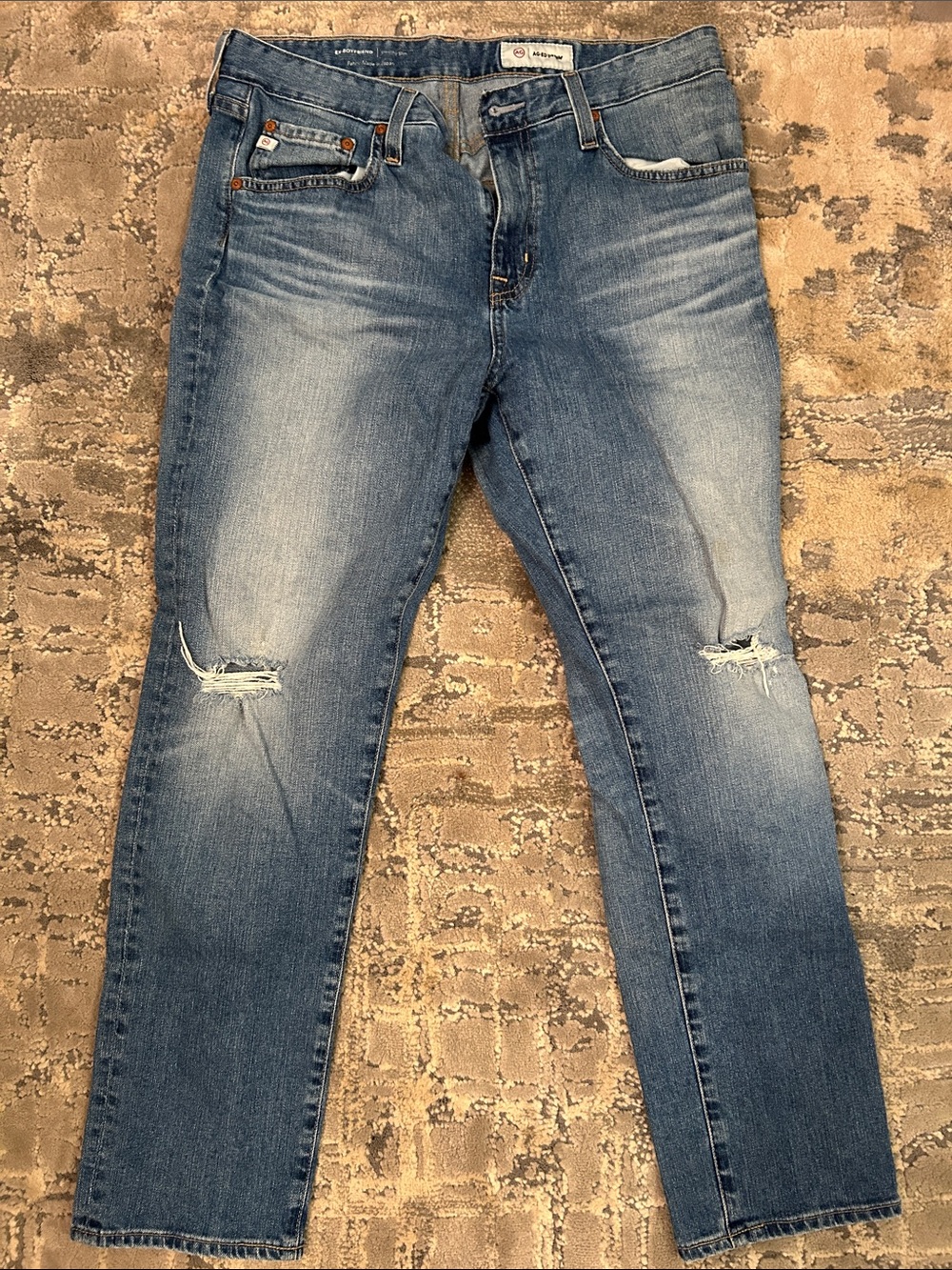 AG Adriano Goldschmied Light Blue Straight Leg Jeans